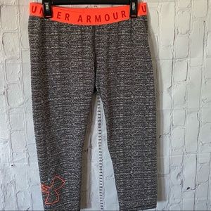 UNDER ARMOUR Favorite Crop Logo-pant black active wear